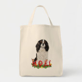 Waterverf Cavalier King Charles Noel Kerstmis Tote Bag (Voorkant)