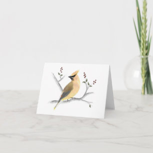 Waterverf Cedar Waxing Note Card Kaart