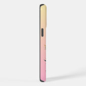 Waterverf cello en bloemen gepersonaliseerd iPhone hoesje (Rechterkant)