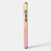 Waterverf cello en bloemen gepersonaliseerd iPhone hoesje (Linkerkant)