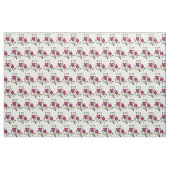 Waterverf Cerise Pink Flowers > Floral Fabric Stof (Yard (91,4 cm))