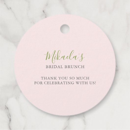 Waterverf Champagne en Drip Cake Bridal Brunch Bedankjes Labels (Achterkant)