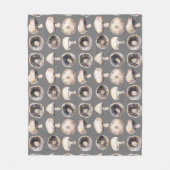 Waterverf champignon fleece deken (Voorkant)