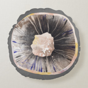 Waterverf champignon rond kussen