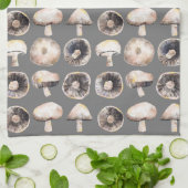 Waterverf champignon theedoek (Gevouwen)
