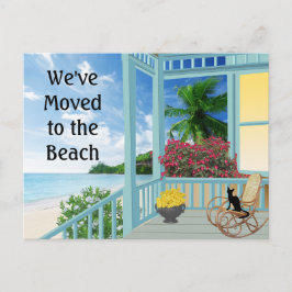 Waterverf Change of Address Briefkaart