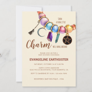 Waterverf Charme Armband Pagan Babyfeestje Kaart