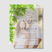 Waterverf Chartreuse Green Fern verlaat bruiloft Vellum Uitnodigingen (Offset (Koppel))