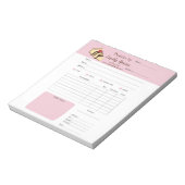 Waterverf Cheesecake Pastry Bakery-ontvangstbewijz Notitieblok (Gedraaid)