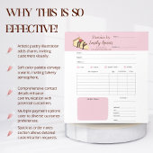 Waterverf Cheesecake Pastry Bakery-ontvangstbewijz Notitieblok