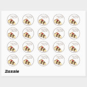 Waterverf Cheesecake Pastry Ronde Sticker (Vel)