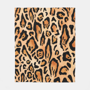 Waterverf-cheetah-afdrukpatroon Fleece Deken
