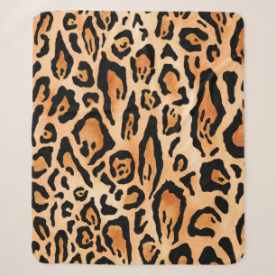 Waterverf-cheetah-afdrukpatroon Sherpa Deken