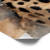 Waterverf Cheetah nr. 8 Perfect Poster (Hoek)