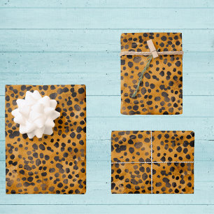 Waterverf Cheetah Print Inpakpapier Vel
