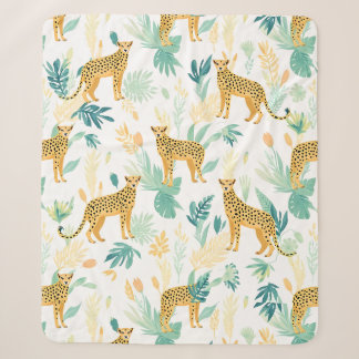 Waterverf Cheetah Sherpa Deken
