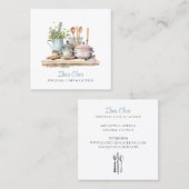 Waterverf Chef Caterer Cook's Table Visitekaartje (Voorkant / Achterkant)