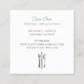 Waterverf Chef Caterer Cook's Table Visitekaartje (Achterkant)