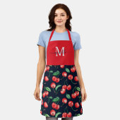 Waterverf Cherries Monogram Navy Blue Schort (Gedragen)