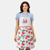 Waterverf Cherries Monogram White Schort (Gedragen)