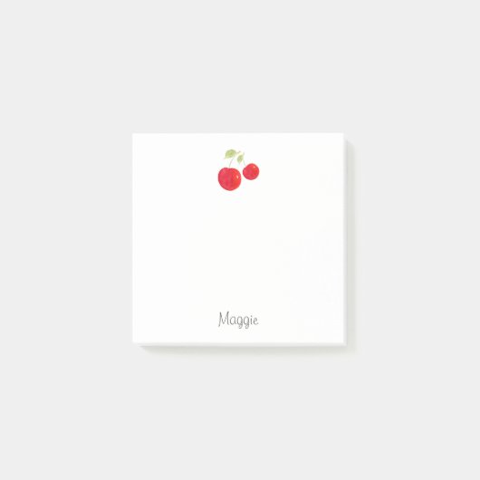 Waterverf Cherries Post-it Notes (Voorkant)