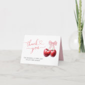 Waterverf Cherry Baby shower Bedankt (Voorkant)