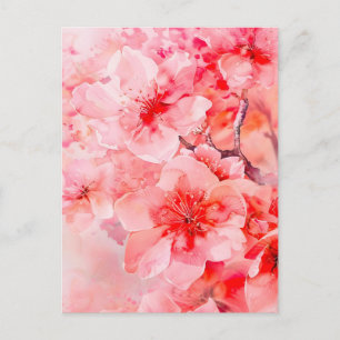 Waterverf Cherry Blossom Bliss Aankondigingskaart