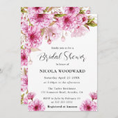 Waterverf Cherry Blossom Branch Vrijgezellenfeest Kaart (Voorkant / Achterkant)