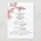 Waterverf Cherry Blossom Bruiloft Programma (Voorkant)