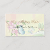 Waterverf Cherry Blossom Butterflies Informatiekaartje (Achterkant)