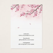 Waterverf Cherry Blossom Earring Ketting Display Visitekaartje (Achterkant)