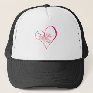 Waterverf Cherry Blossom Floral Pink Heart Love Trucker Pet