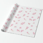 Waterverf Cherry Blossom Flowers Cadeaupapier (Uitgerold)