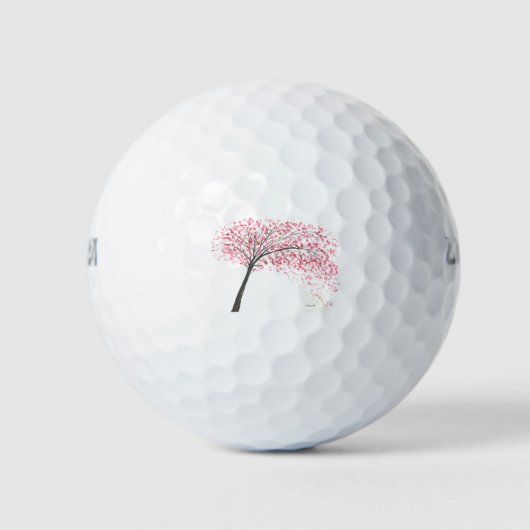 Waterverf Cherry blossom Golfballen (Voorkant)