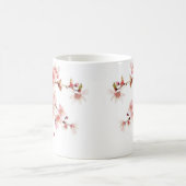 Waterverf Cherry Blossom Jouw naam Monogram Mok (Center)