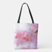 Waterverf Cherry Blossom Monogram Bag Tote Bag (Achterkant)
