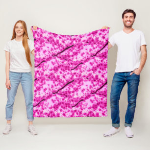 Waterverf Cherry Blossom Pattern Fleece Deken