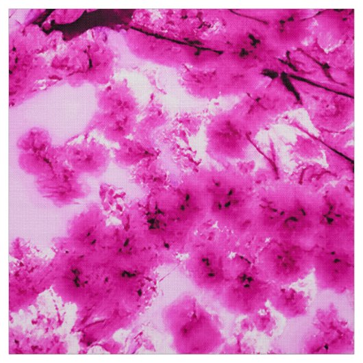 Waterverf Cherry Blossom Pattern Stof (Swatch)
