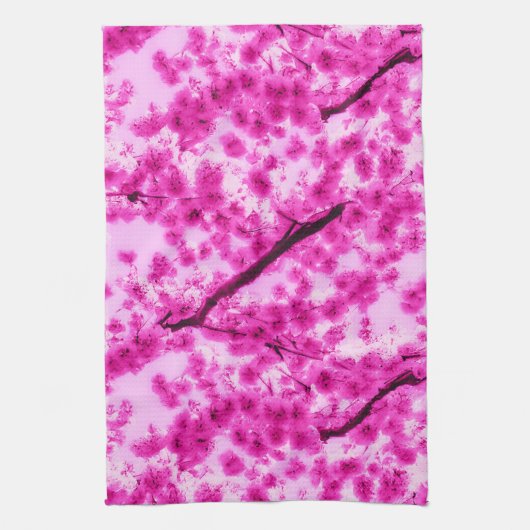 Waterverf Cherry Blossom Pattern Theedoek (Verticaal)