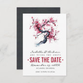 Waterverf Cherry Blossom Save The Date (Voorkant / Achterkant)