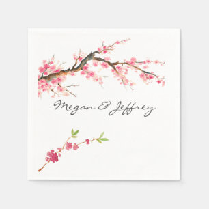Waterverf Cherry Blossom Servetten