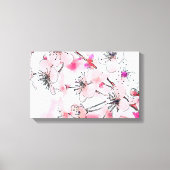Waterverf Cherry Blossom Spring Illustration Canvas Afdruk (Voorkant)