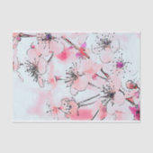 Waterverf Cherry Blossom Spring Illustration Tissuepapier (Voorkant)
