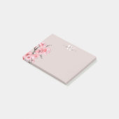 Waterverf Cherry Blossom Tan Monogram Post-it® Notes (Schuin)