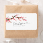 Waterverf Cherry Blossom Tree Branch Etiket (Insitu)