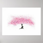 Waterverf Cherry Blossom Tree Poster (Voorkant)
