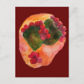 Waterverf Cherry en Green pars Cactus Briefkaart (Voorkant)