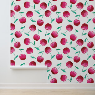 Waterverf Cherry Pattern Behang