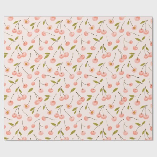 Waterverf Cherry Pattern Cadeaupapier (Vlak)