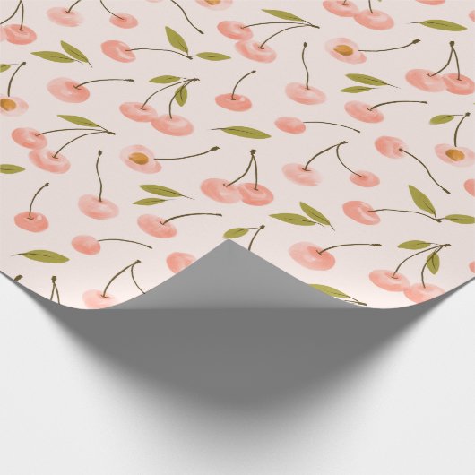 Waterverf Cherry Pattern Cadeaupapier (Hoek)